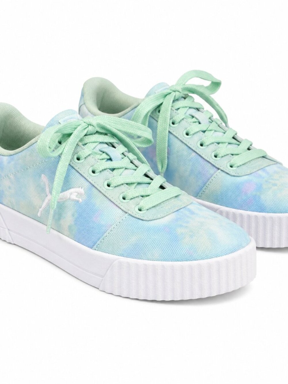 Puma Women's Sneakers in Mint Green, Blue and White